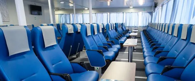 Economy Premium seats with priority boarding on the Balearia Caribbean Jaume II ferry to Bimini