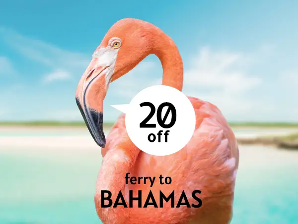 ferry to Bahamas 20% descuento con Balearia Caribbean con el promo code PREBOOK