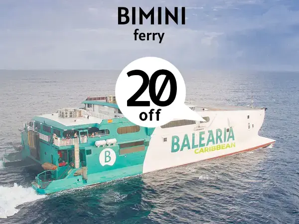 Bimini ferry tickets 20% descuento